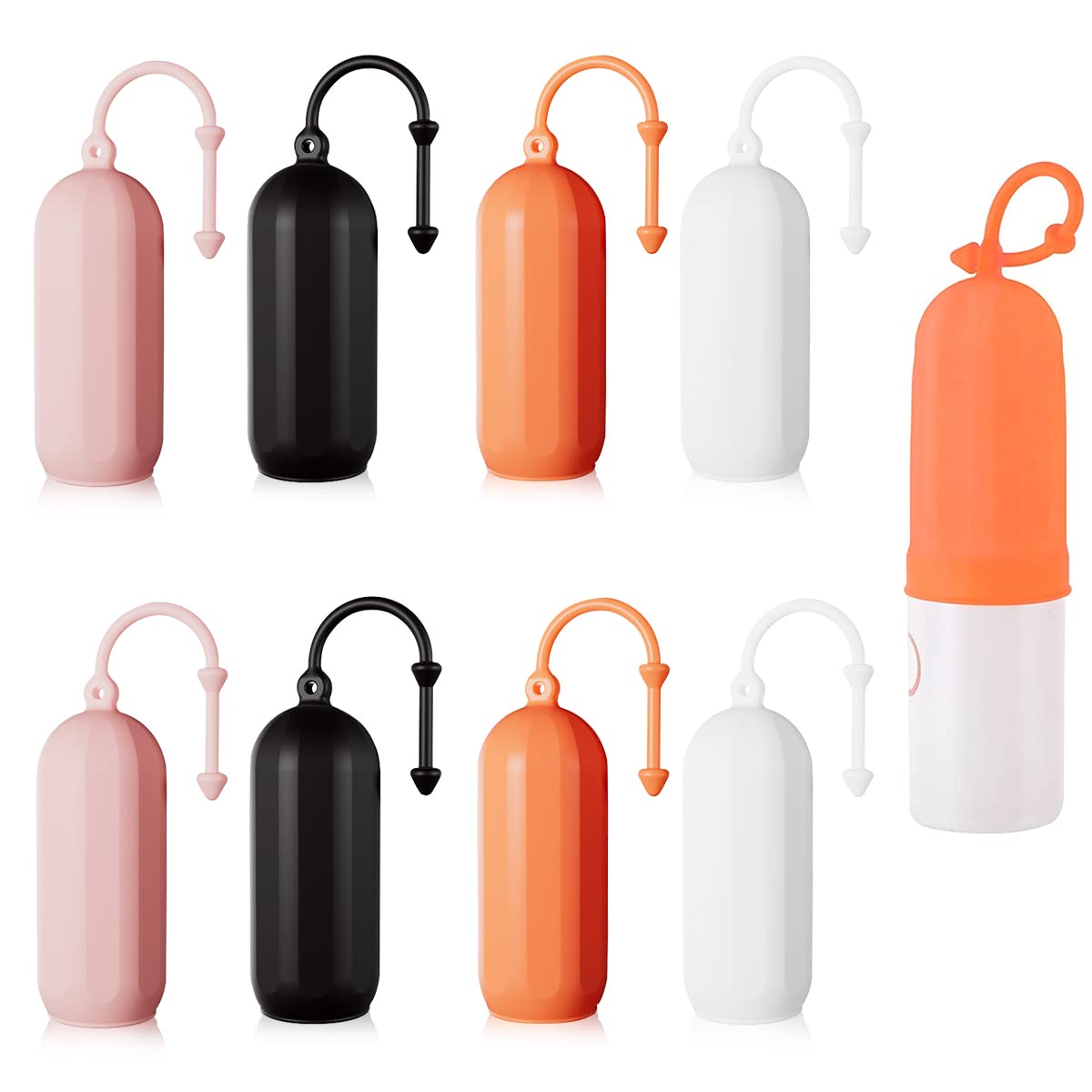 MAYCREATE 8Pcs Elastic Sleeves for Leak Proofing Travel Bottle Covers for Toiletries, Reusable Silicone Travel Container Sleeves with Pull Handle for Shampoo Lotion Leakproof Luggage Accessories MAYCREATE 8Pcs Elastic Sleeves for Leak Proofing Travel Bottle Covers for Toiletries, Reusable Silicone Travel Container Sleeves with Pull Handle for Shampoo Lotion Leakproof Luggage Accessories